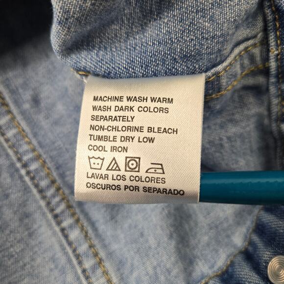 Vintage Liz Claiborne Denim Vest Western Embroidered Trim Preppy size Medium - Picture 12 of 16